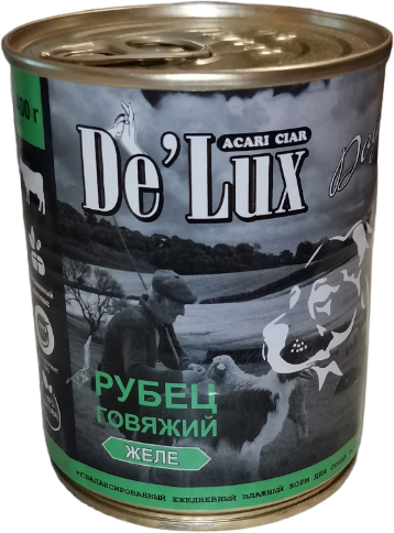 DeLux Dog Human Grade рубец говяжий в желе 400 гр
