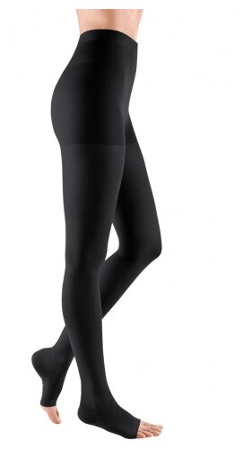 Колготки mediven comfort с открытым носком, 1 класс CO110 Medi, 7, Черный, Стандартная