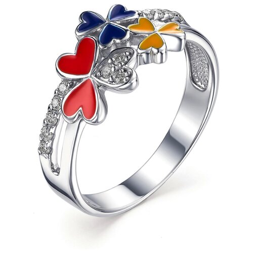 фото Алькор кольцо с 12 фианитами из серебра 01-1393-эм86-00, размер 18