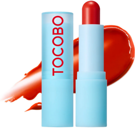 Tocobo Бальзам для губ увлажняющий оттеночный - Glass tinted lip balm 013 tangerine red, 3.5г