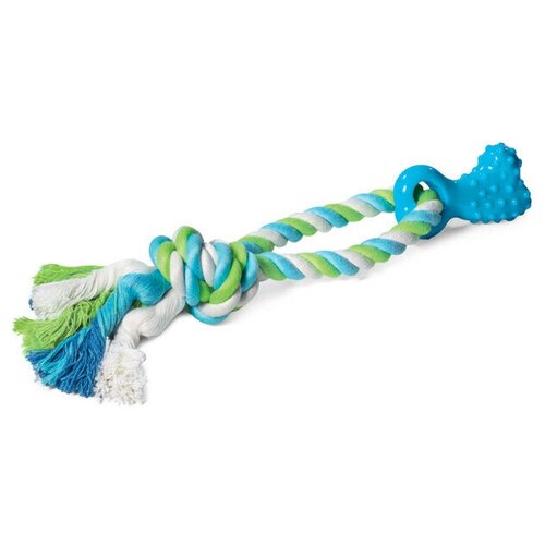 Triol Игрушка для собак из термопластичной резины Мини-кость с верёвкой, 80/300мм, 2 шт.