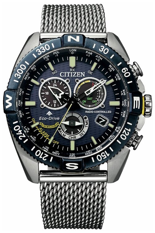 Наручные часы CITIZEN Promaster Японские CB5848-57L с хронографом, синий
