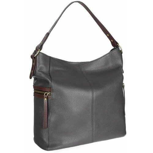 фото Сумка шоппер brialdi, фактура зернистая, серый