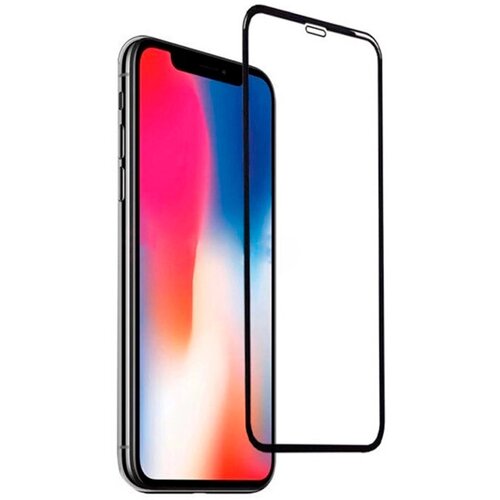 защитное стекло luxcase прозрачное 0 2 мм для apple iphone xs max для apple iphone xs max 1 шт прозрачное Защитное стекло для Apple iPhone Xs Max (закалённое) (полное покрытие) (черное) (в упаковке)