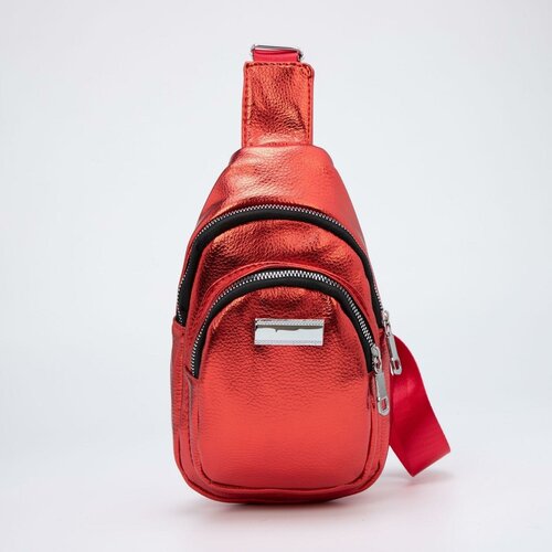 фото Сумка-слинг, отдел на молнии, наружный карман, цвет красный ооо пк кит