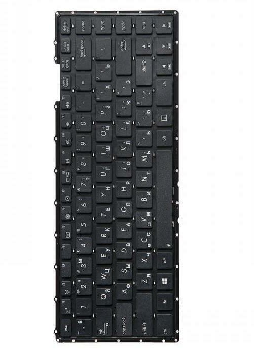 Клавиатура (keyboard) для ноутбука Asus F401 F401A черная без рамки гор. Enter ZeepDeep 0KNB0-4131US00