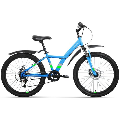 Подростковый велосипед Forward Dakota 24 1.0, год 2022, цвет Голубой-Зеленый, ростовка 13