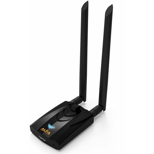 Адаптер WLAN Alfa Network AWUS036ACH 802.11a/b/g/n/ac, подключение через USB 3.0, питание 5В, антенны 2 х 5 dBi