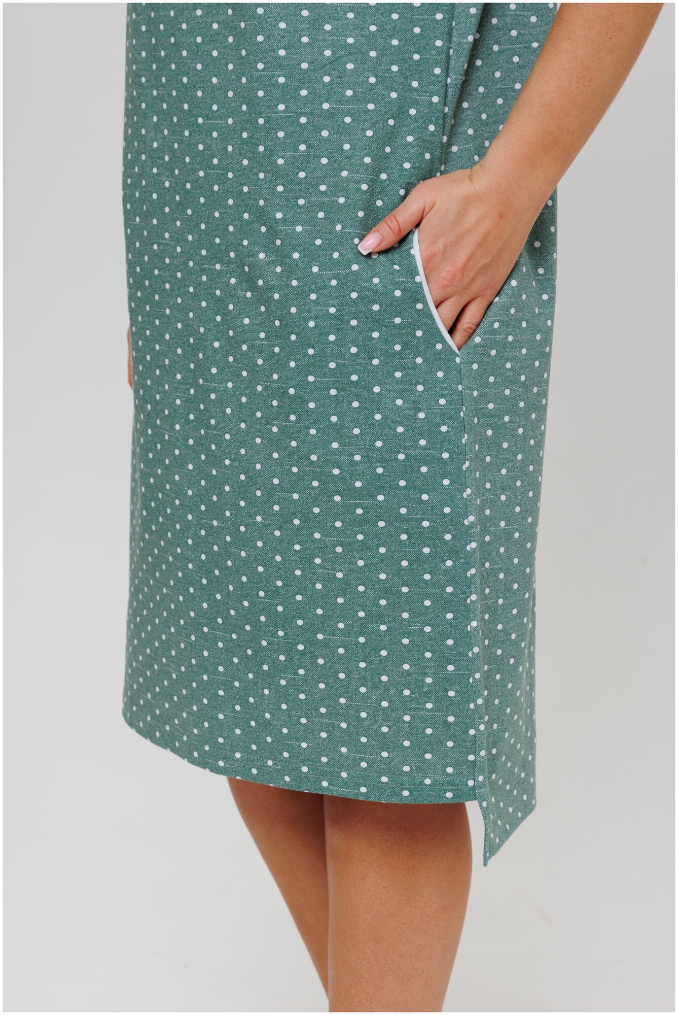 Платье-туника домашнее Modellini 1702/4 зеленый, 50 размер - фотография № 7