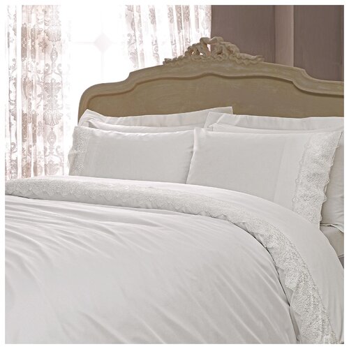 фото Комплект постельного белья tivolyo home minoso кремовый семейный