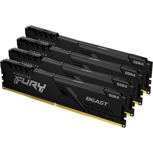 Модуль памяти DDR4 64Gb 3600MHz Kingston KF436C18BBK464 CL18 DIMM Kit of 4 FURY Beast Black 2835400₽