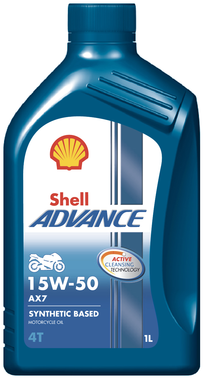 SHELL 550053817 Масло для 4-х тактных двигателей SHELL Advance 4T AX7 15W-50 1L