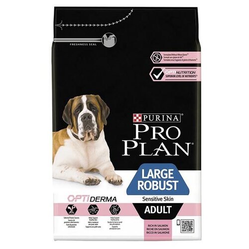 Сухой корм для собак с мощным телосложением Pro Plan при чувствительности кожи, лосось 1 уп. х 1 шт. х 18 кг (для крупных пород)