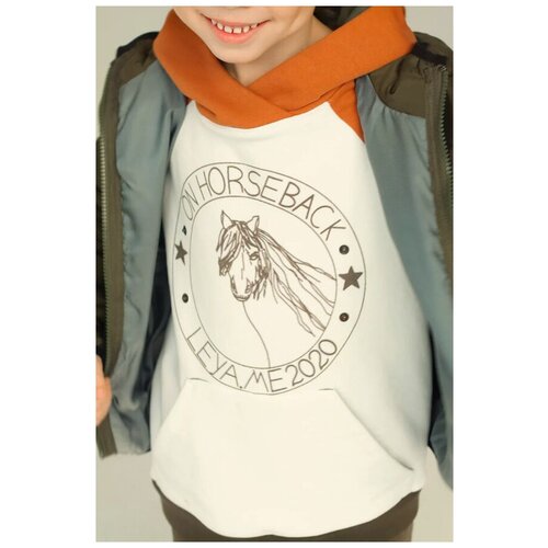 фото Худи leya.me, размер 98, бежевый