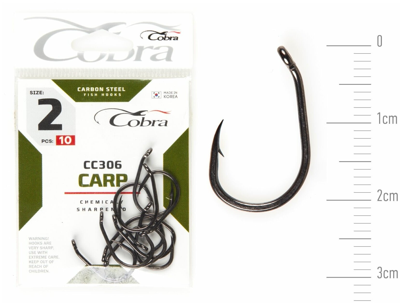 Крючки Cobra CARP сер CC306 разм 002