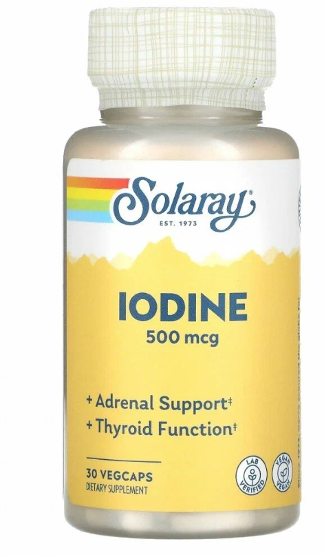 Капсулы Solaray Iodine, 40 г, 30 шт.
