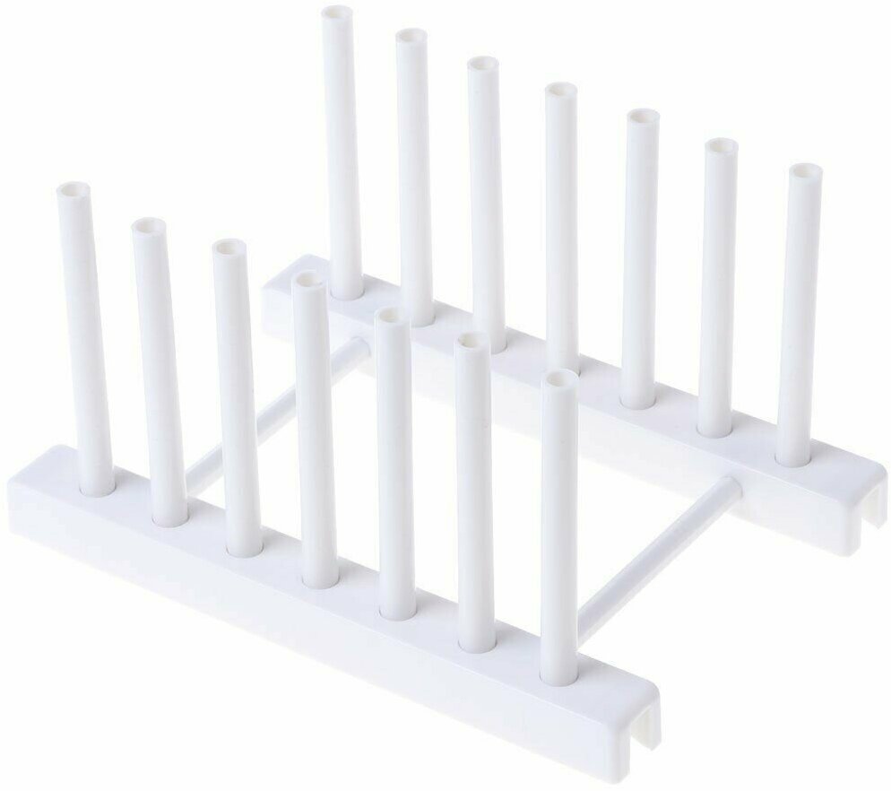 фото Сушилка для посуды, настольная (подставка для кухонных крышек, посудосушитель), цвет белый