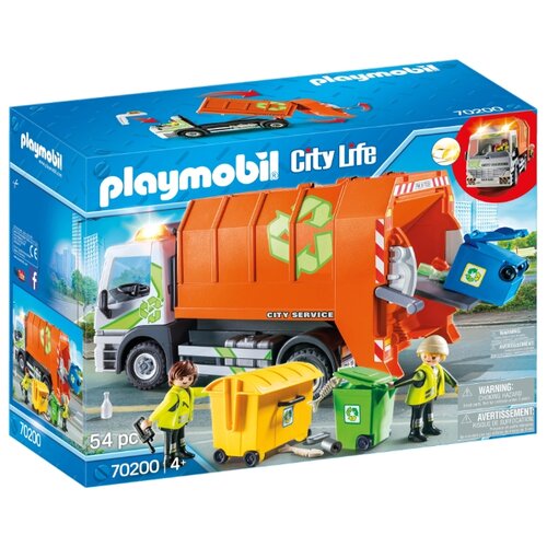 фото Набор с элементами конструктора playmobil city life 70200 мусоровоз