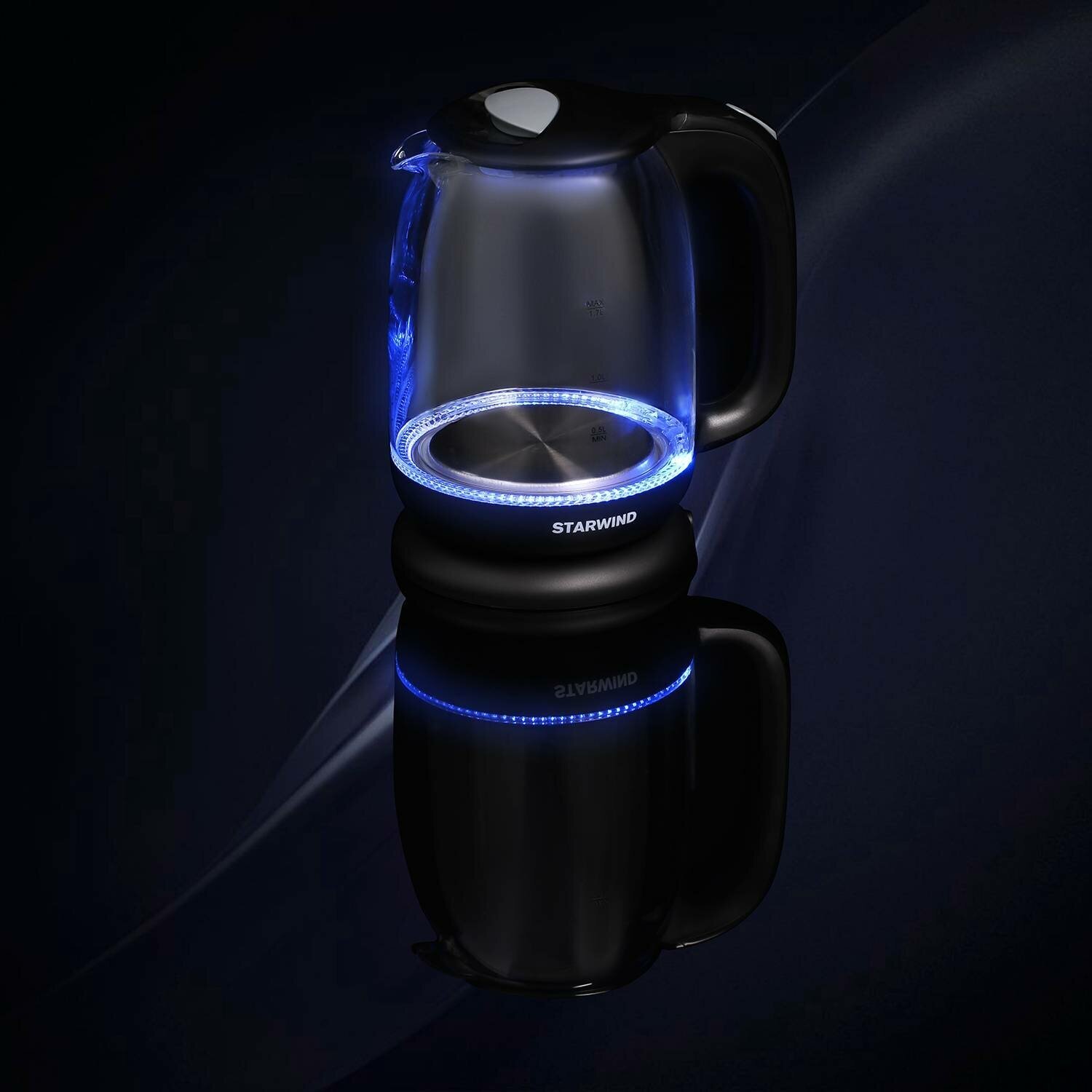 Чайник электрический STARWIND , 2200Вт, черный - фото №4