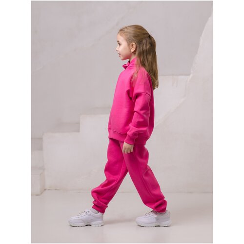 Комплект одежды Глория Трикотаж, худи и брюки, спортивный стиль, размер 32, розовый