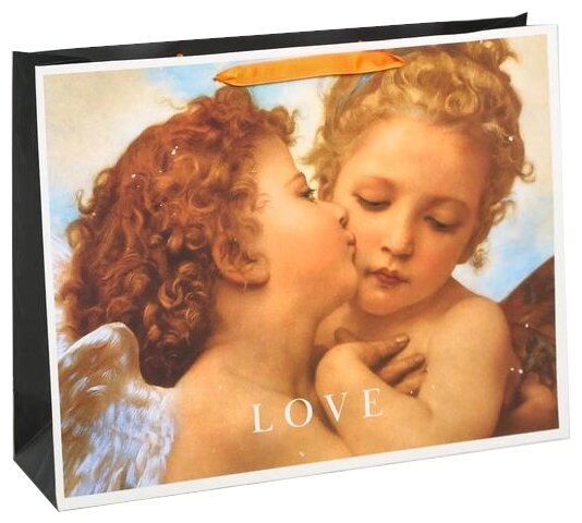 Пакет подарочный ламинированный горизонтальный "Love" 40 × 31 × 11 см