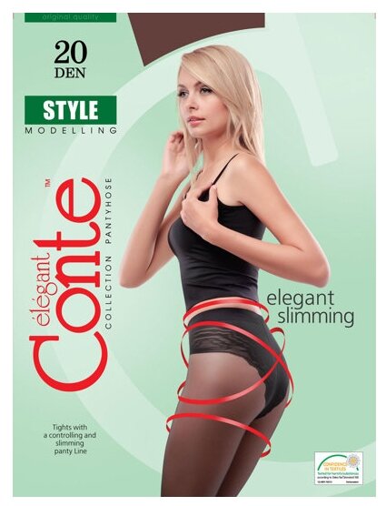 Колготки  Conte elegant Style, 20 den, размер 4, коричневый