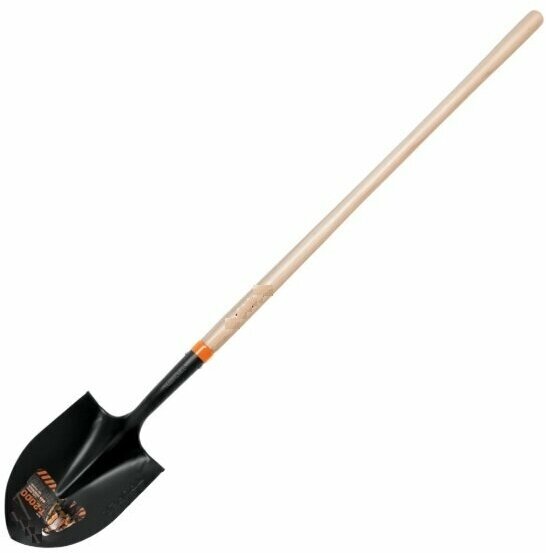 Штыковая лопата 17175 143 см стальная с черенком. Незаменимый инструмент для перекопки почвы выкапывания посадочных лунок посадки многолетних растений уборки урожая.