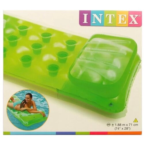 Матрас Intex с цветными лунками 188х71см зеленый, арт. 58890