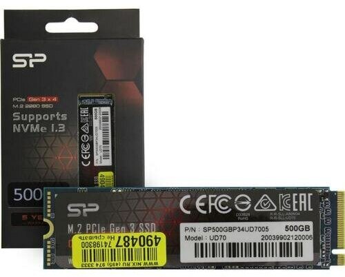 SSD накопитель SILICON POWER M-Series UD70 500ГБ, M.2 2280, PCI-E x4, NVMe - фото №5