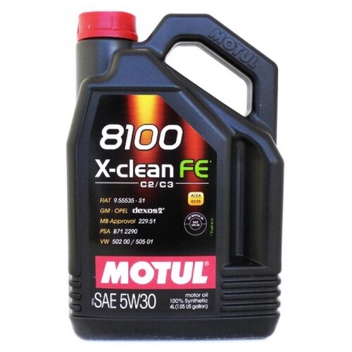 фото Моторное масло motul 8100 x-clean fe 5w30 4 л