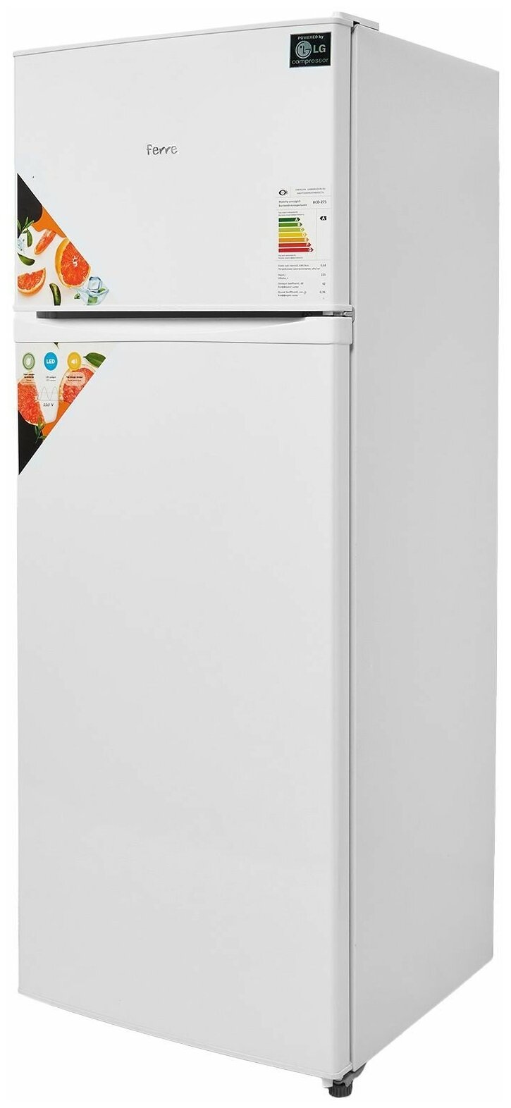Холодильник двухкамерный FERRE BCD-275 белый - фотография № 9