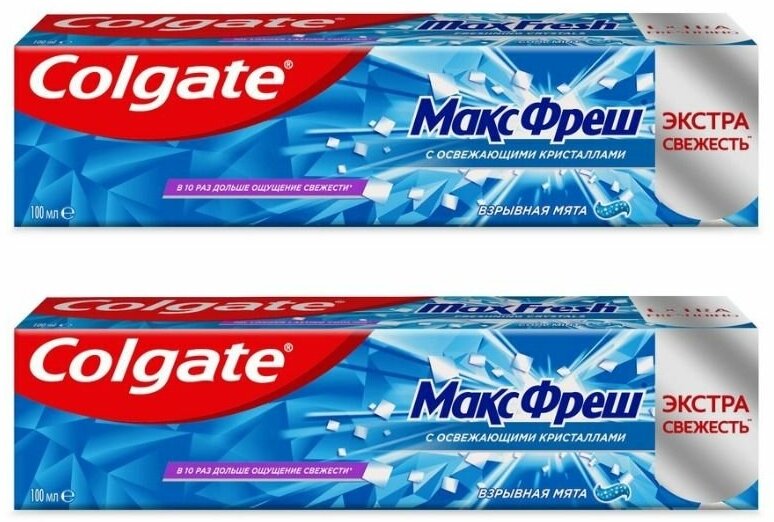 Colgate Зубная паста Макс Фреш "Взрывная мята", 100 мл, 2 шт