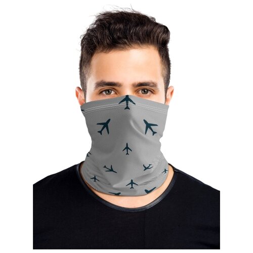 фото Универсальный бафф маска "туристические самолеты" joyarty