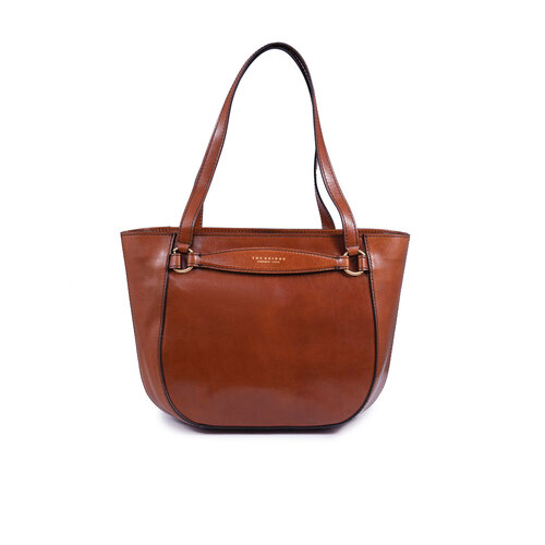 Сумка тоут The Bridge 0437520114/Nosize, фактура гладкая, коричневый