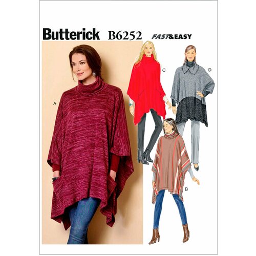 Выкройка Butterick №6252 Пончо