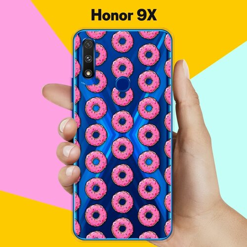 Силиконовый чехол Пончики на Honor 9X силиконовый чехол на honor 9x хонор 9x нежно розовая абстракция