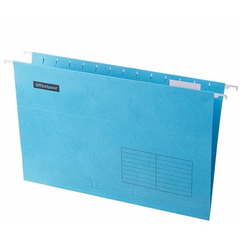 Подвесная папка OfficeSpace Foolscap (365*240мм), синяя, 10 штук, 296362