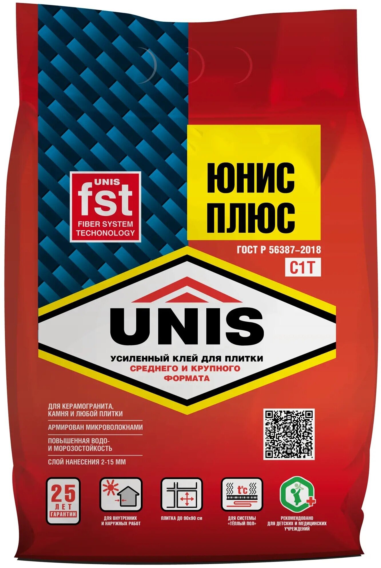 Клей для плитки и камня Unis U-100 Uniflex