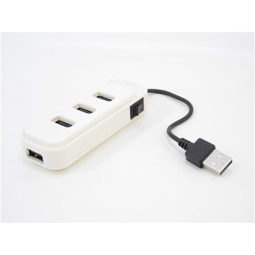 USB-концентратор HB-6004H USB-хаб 4 порта USB Сетевой фильтр Белый usb хаб 4 порта школьный c линейкой