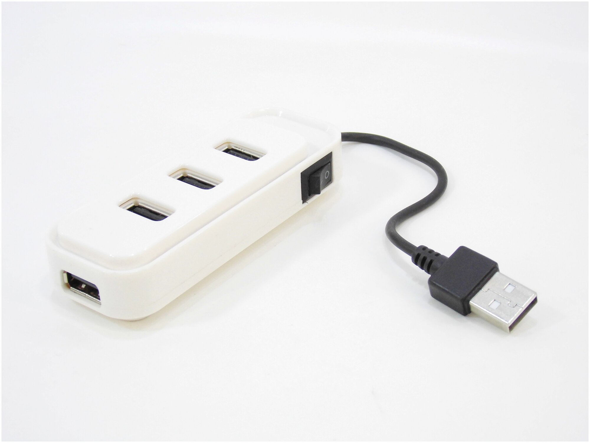 USB-концентратор HB-6004H USB-хаб 4 порта USB Сетевой фильтр Белый