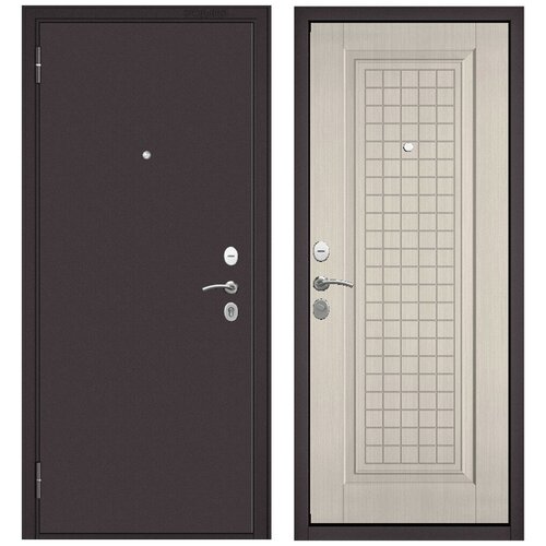 Металлическая входная дверь Бульдорс FAMILY ECO Ларче бьянко, 2050*960 левая