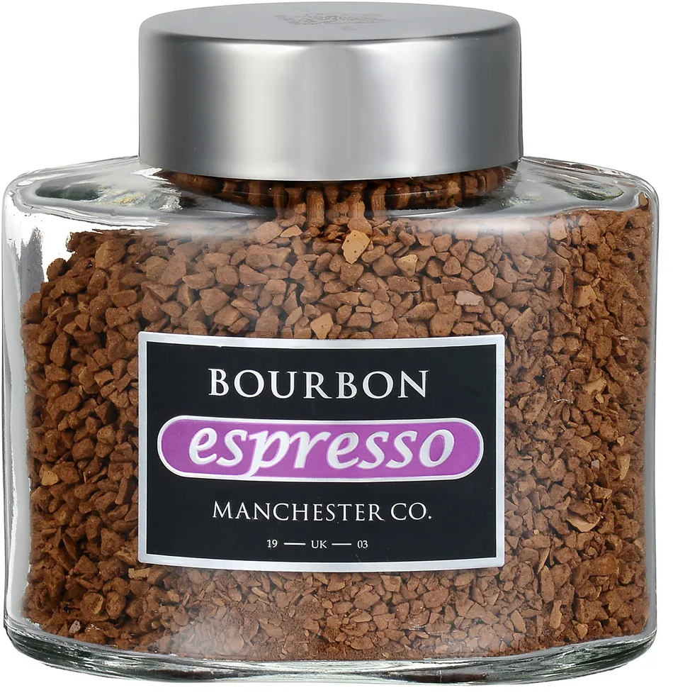 Кофе растворимый Bourbon Manchester Co. Espresso с молотым кофе, 100 г