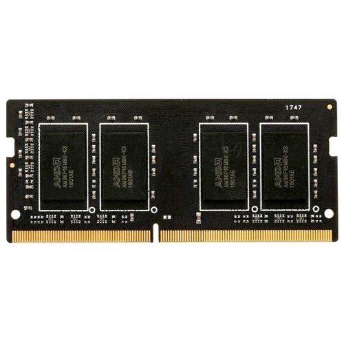 Оперативная память AMD Radeon R7 Performance 4 ГБ DDR4 2666 МГц SODIMM CL16 R744G2606S1S-UO оперативная память amd radeon r7 performance 8 гб ddr4 2666 мгц sodimm cl16 r748g2606s2s uo