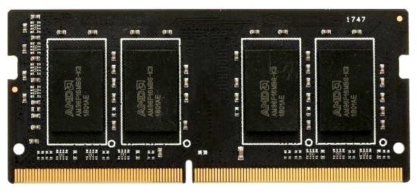 Модуль памяти AMD Radeon 4GB AMD Radeon™ DDR4 2666 SO DIMM R7 Performance Series Black