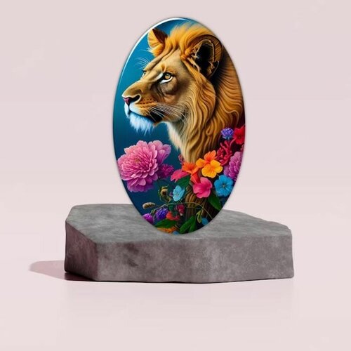 фото Брошь -зажим бижутерия царь-лев нет бренда