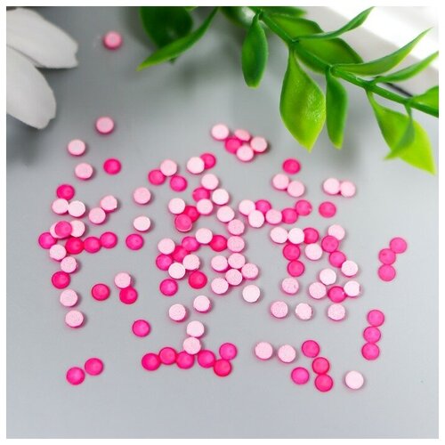 Стразы КНР флуоресцентные, Ярко-розовые набор 144 шт, 2,7 мм