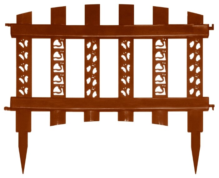 Дачная мозаика Заборчик декоративный "Палисадник" темно-коричневый 10639