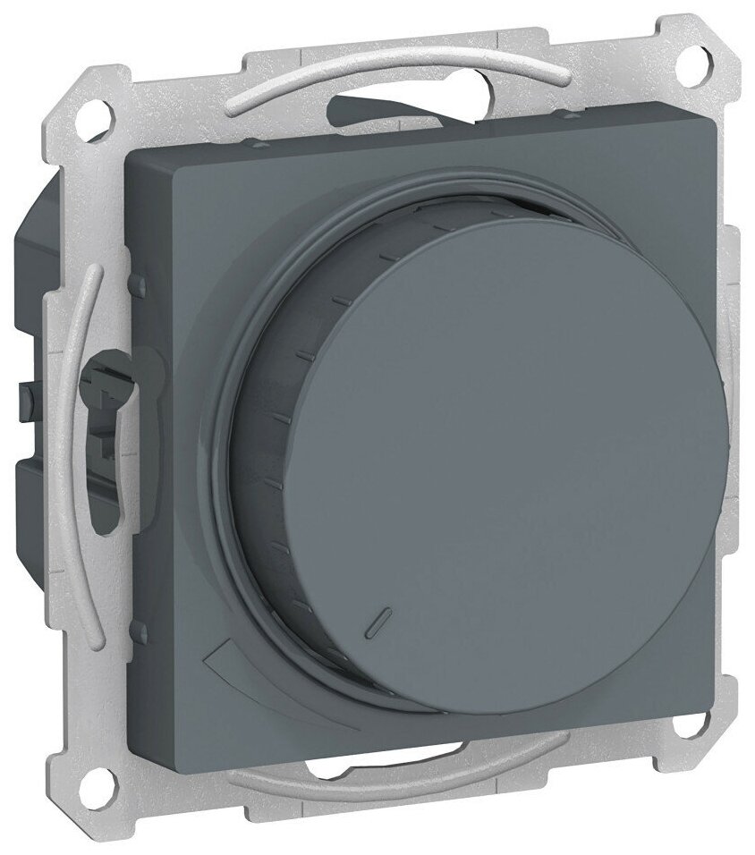 Светорегулятор поворотно-нажимной Schneider Electric Atlas Design универсальный (в т. ч. для led и клл), без нейтрали, на винтах, грифель