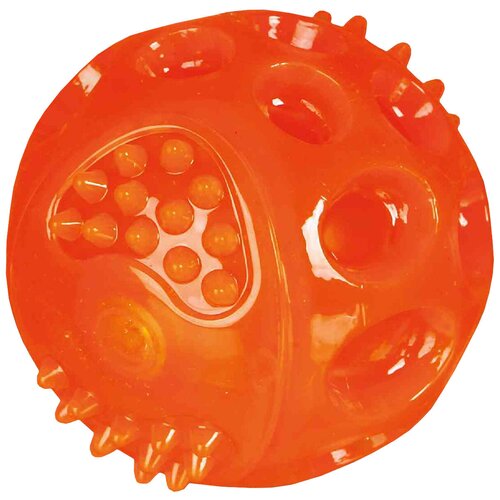 Игрушка Trixie Мяч светящийся, цвет: оранжевый, диаметр 5,5 см