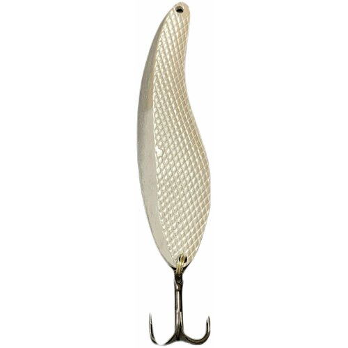 фото Блесна 'golden river' - кукри (ятаган эллипс) нарезка, 53 грамм, 100 мм, серебро